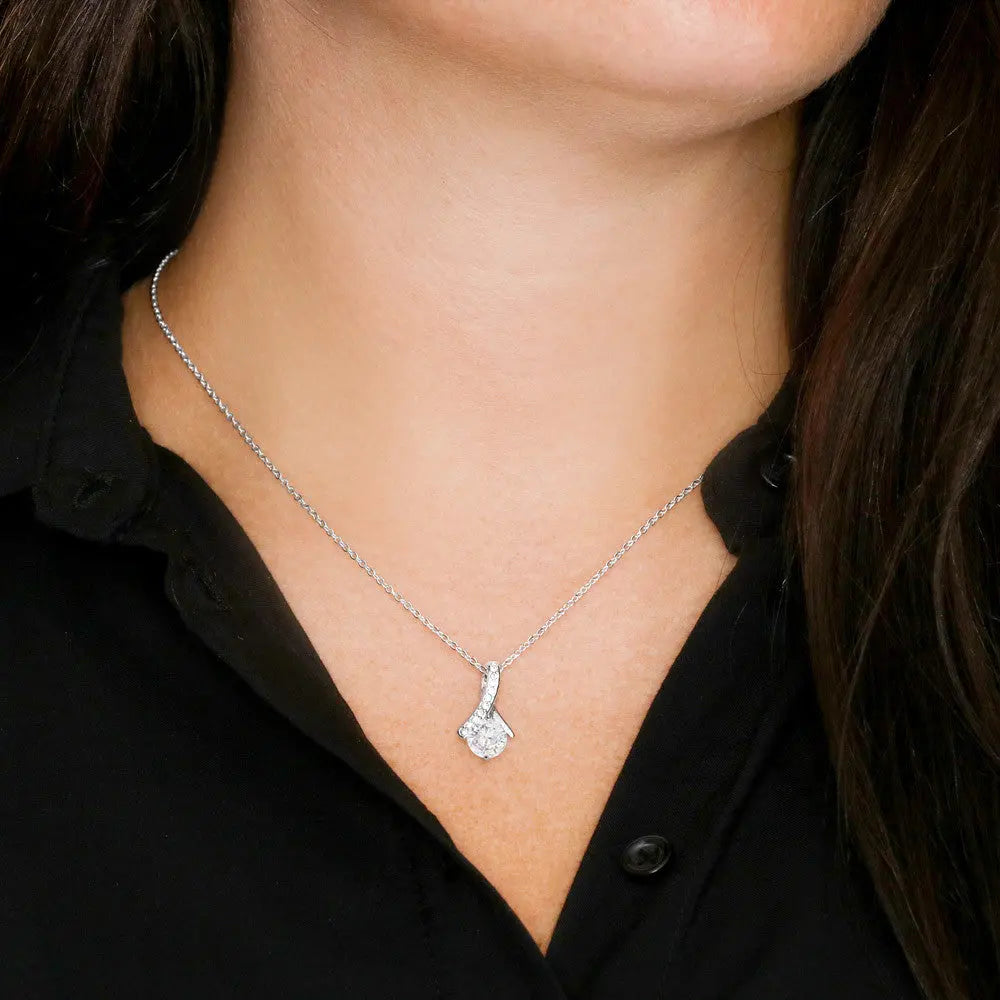 Ribbon Pendant Reasons I Love My Mother #6 | Positive messages with Made to Order Jewelry | Loudest supporter ShineOn Fulfillment