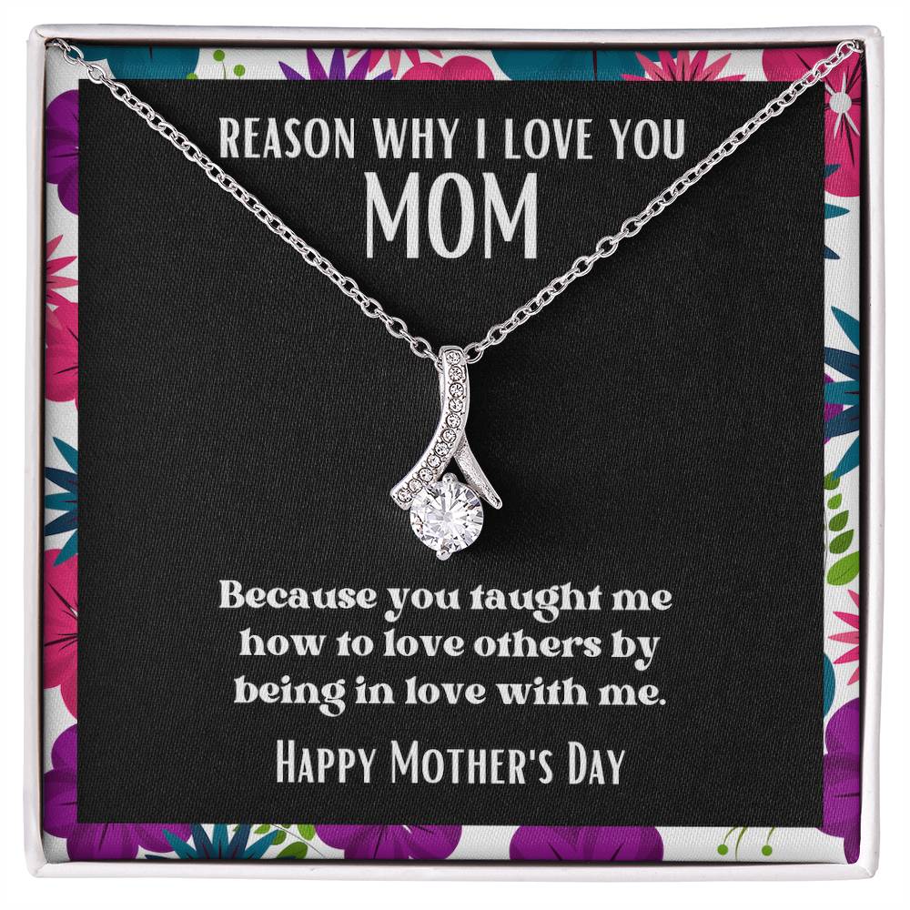 Ribbon Pendant Reasons I Love My Mother #9 | Positive messages with Made to Order Jewelry | Love others, love me
