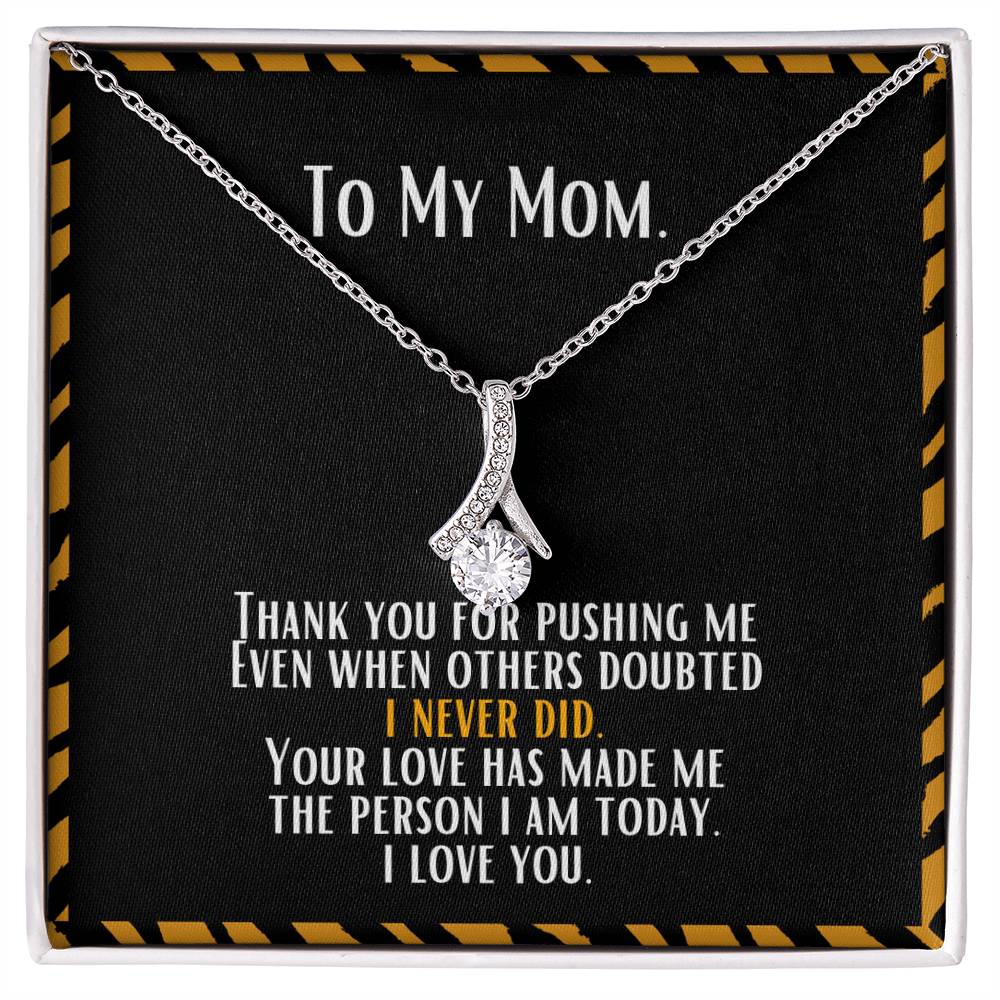 Ribbon pendant for the "Tiger Mom" | Gifts for Mom | Thank you for pushing me | Beautiful Jewelry, Positive messages