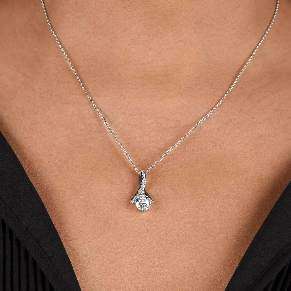 Ribbon Pendant Reasons I Love My Mother #8 | Positive messages with Made to Order Jewelry | Cooking is an act of love ShineOn Fulfillment