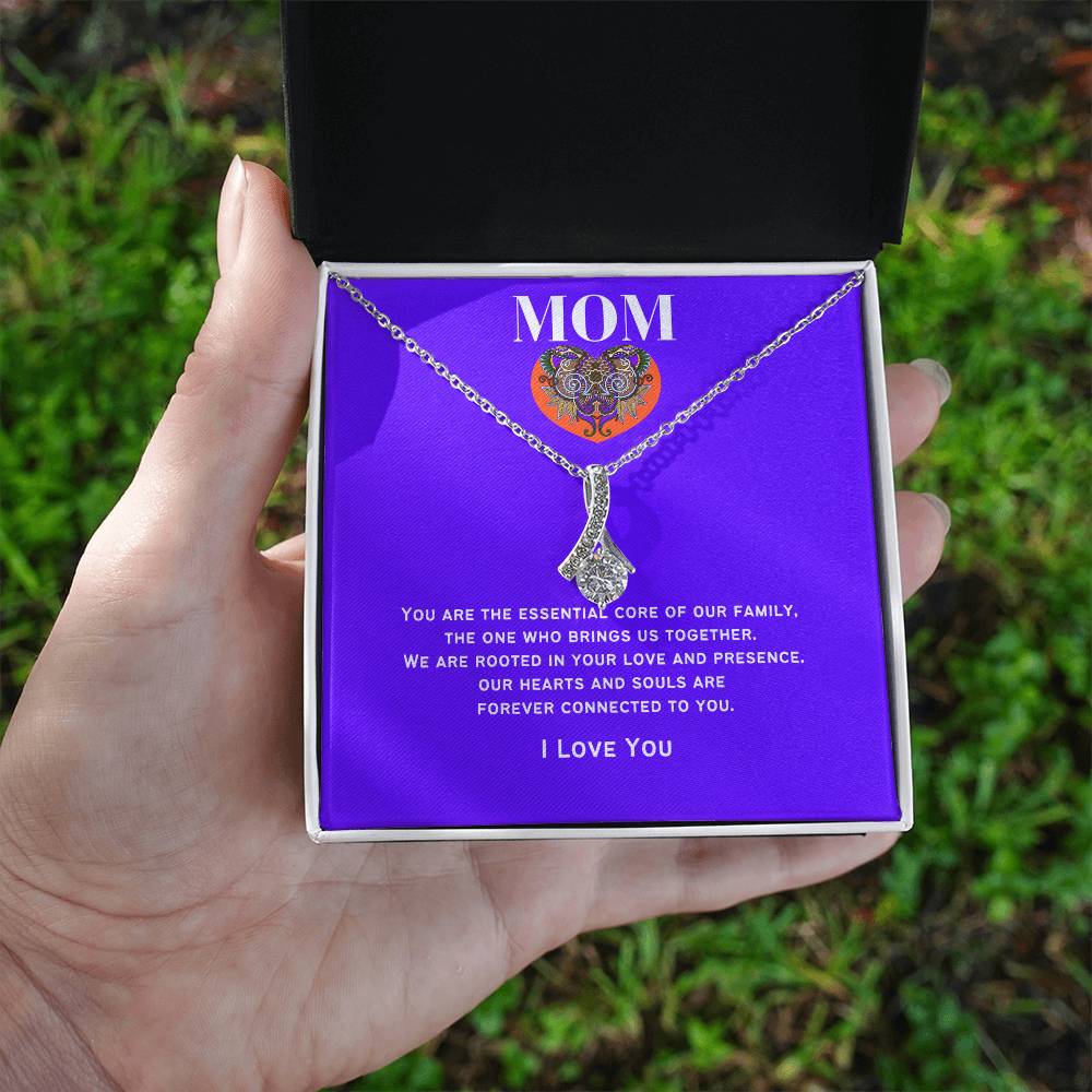 Ribbon Necklace with My Heart Filled For Mom | Native American Design | Happy Mother's Day