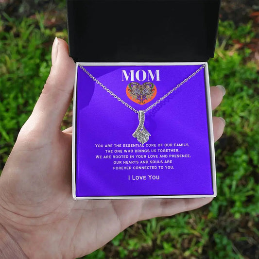 Ribbon Necklace with My Heart Filled For Mom | Native American Design | Happy Mother's Day ShineOn Fulfillment