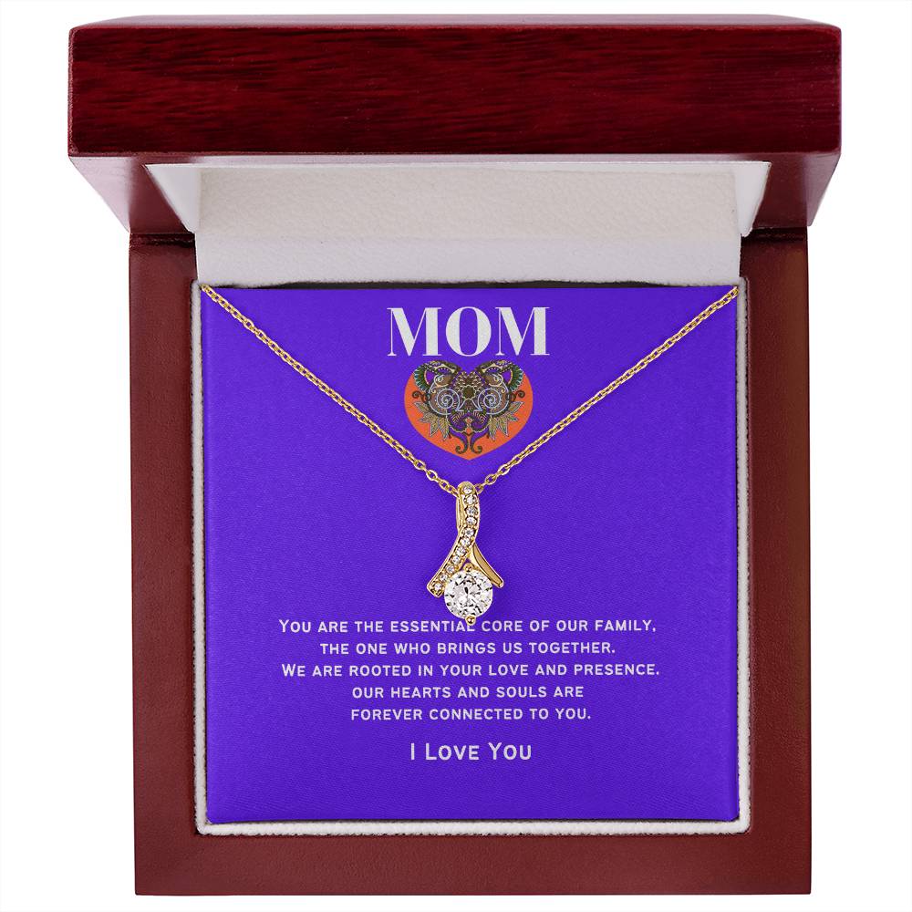 Ribbon Necklace with My Heart Filled For Mom | Native American Design | Happy Mother's Day