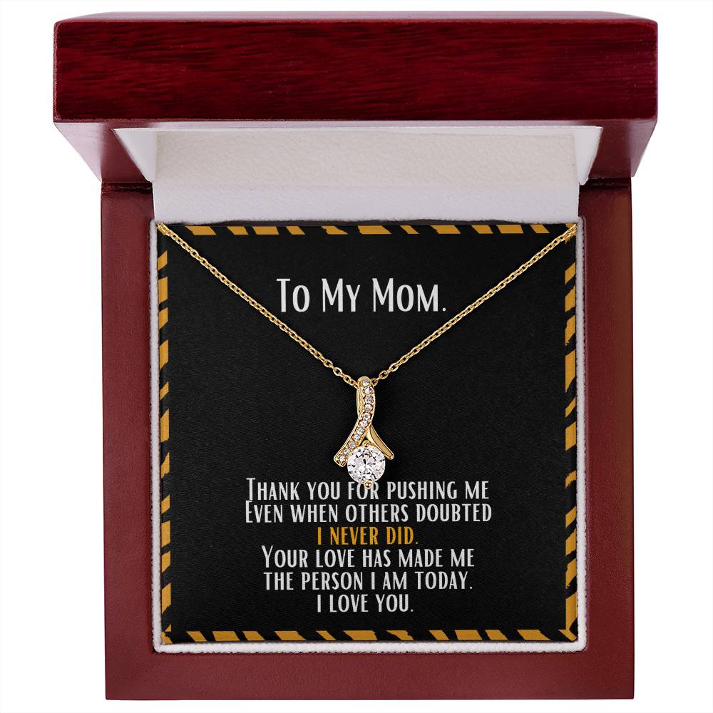 Ribbon pendant for the "Tiger Mom" | Gifts for Mom | Thank you for pushing me | Beautiful Jewelry, Positive messages
