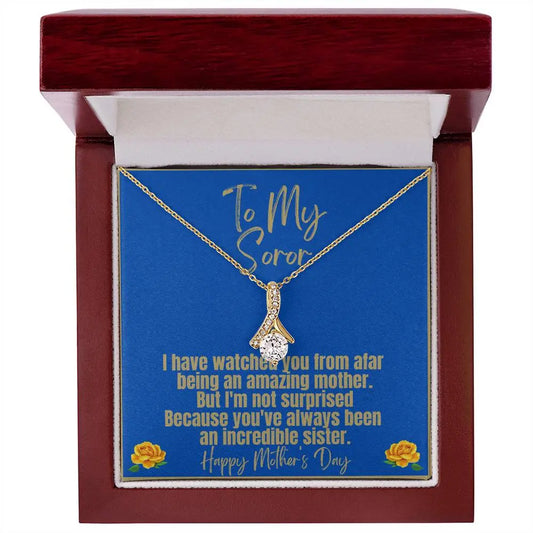 Ribbon necklace for Sigmas Moms | Exquisite Jewelry, Positive Messages | Mother's Day gifts ShineOn Fulfillment