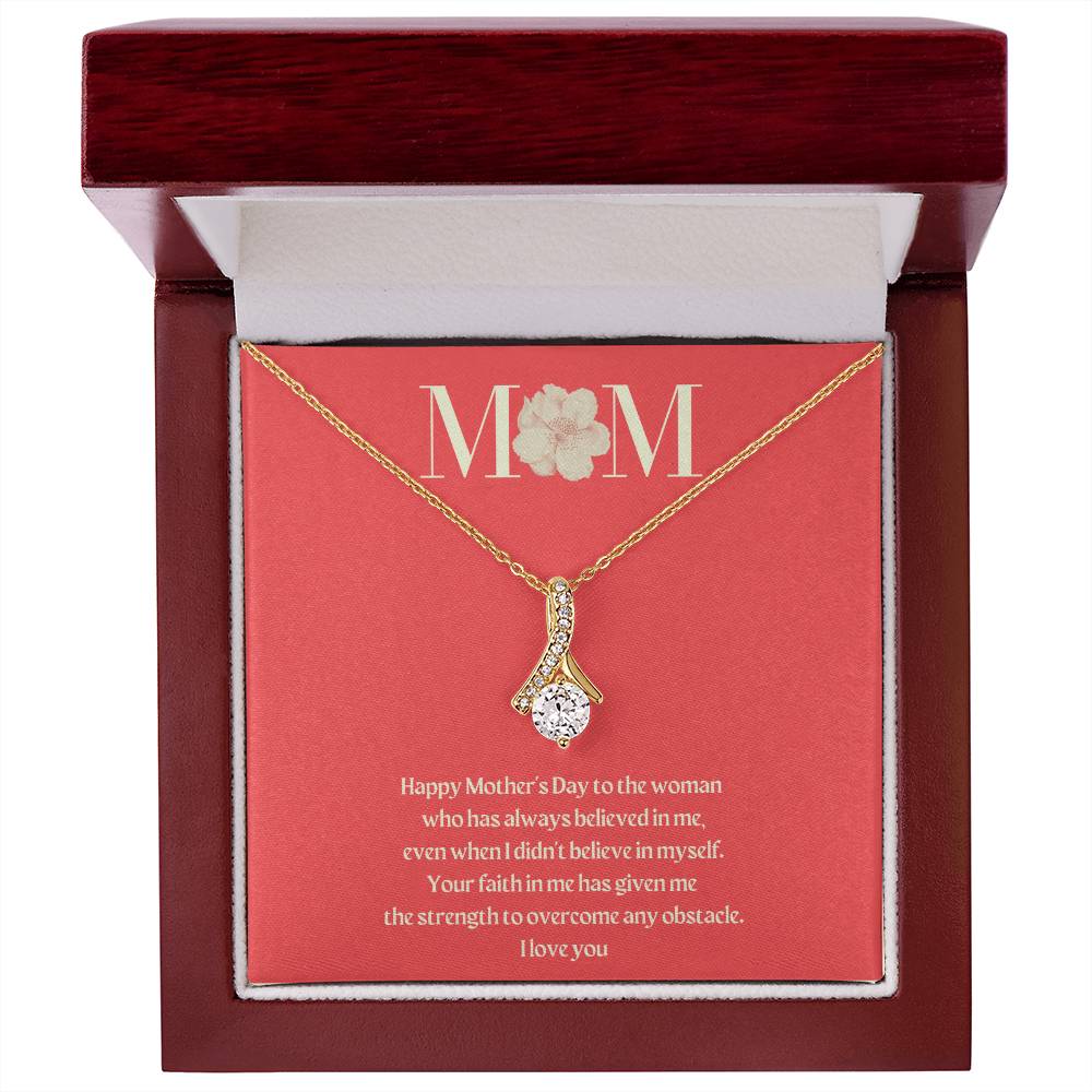 Ribbon Pendant and Necklace For the Woman Who Always Believed In Me | Gifts for Mom | Beautiful Jewelry, Great Messages