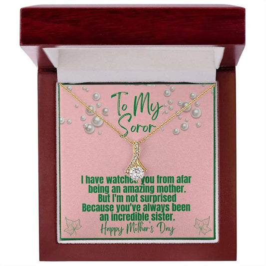 Ribbon necklace for AKA Moms | Exquisite Jewelry, Positive Messages | Mother's Day gifts ShineOn Fulfillment