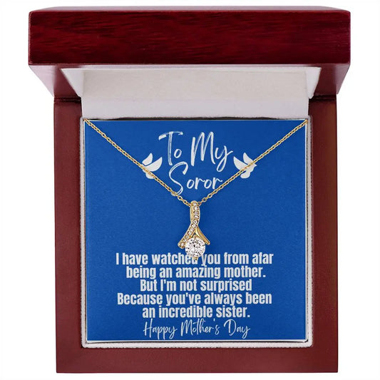 Ribbon necklace for Zeta Moms | Exquisite Jewelry, Positive Messages | Mother's Day gifts ShineOn Fulfillment