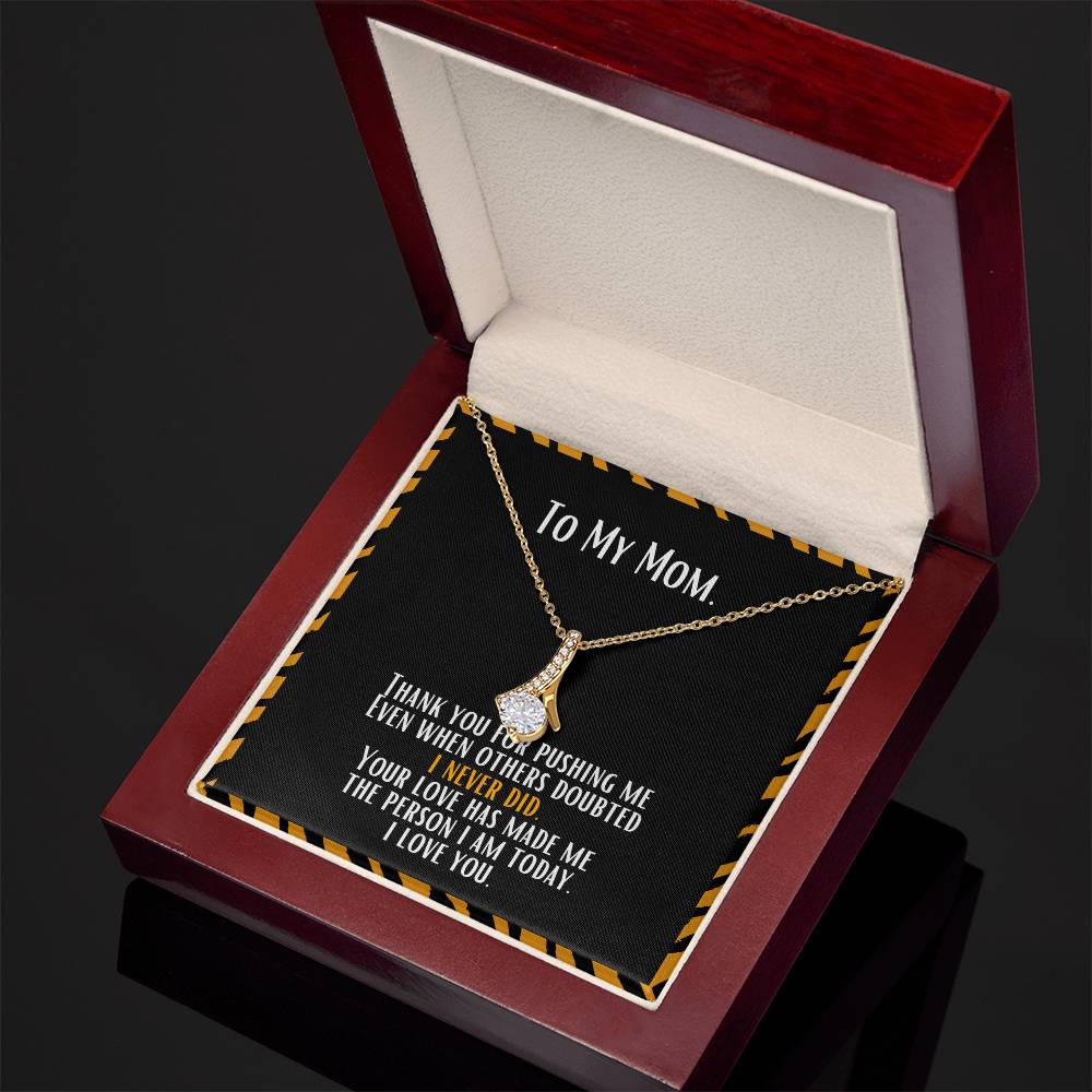 Ribbon pendant for the "Tiger Mom" | Gifts for Mom | Thank you for pushing me | Beautiful Jewelry, Positive messages