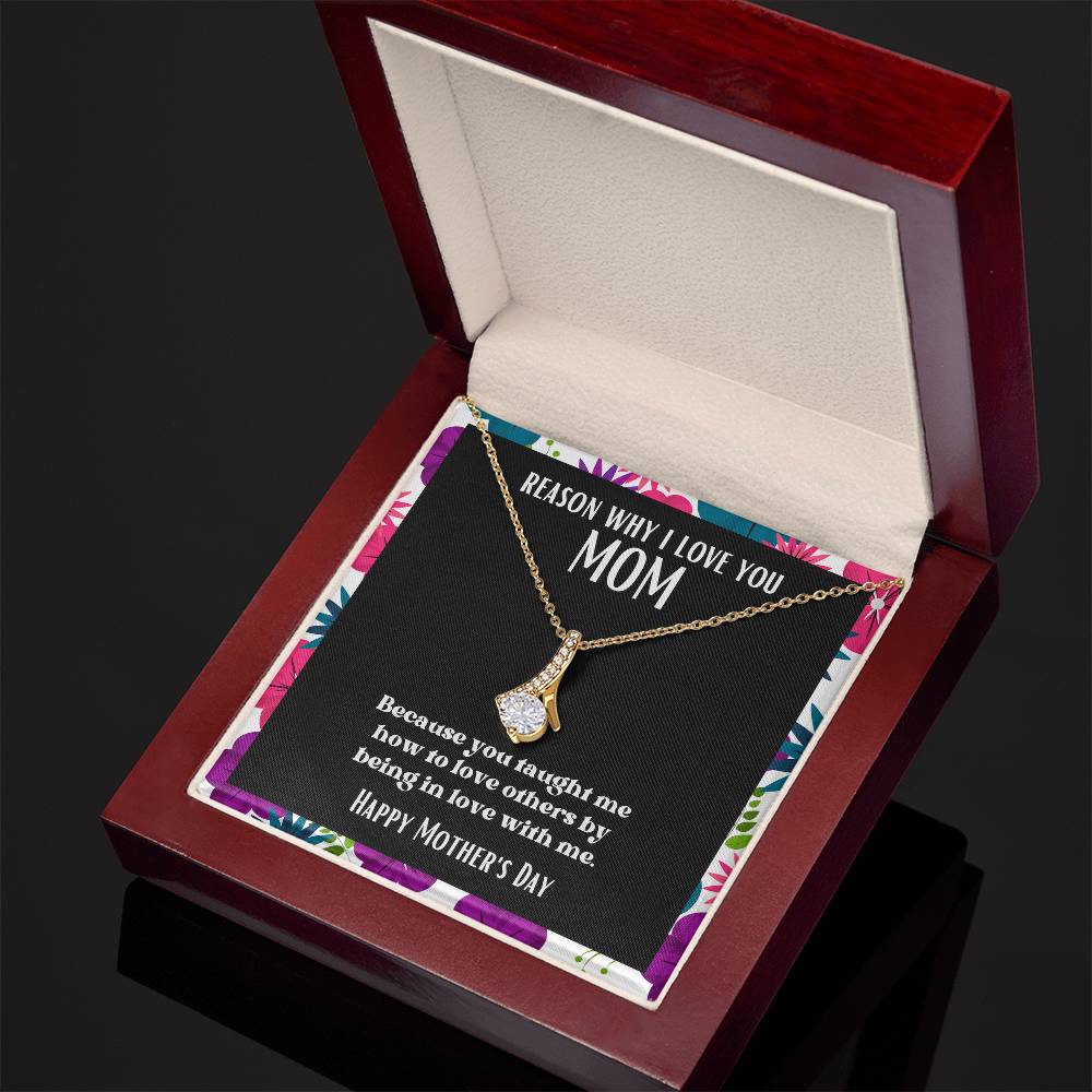 Ribbon Pendant Reasons I Love My Mother #9 | Positive messages with Made to Order Jewelry | Love others, love me