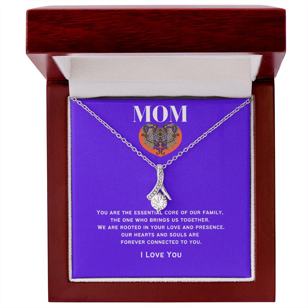Ribbon Necklace with My Heart Filled For Mom | Native American Design | Happy Mother's Day