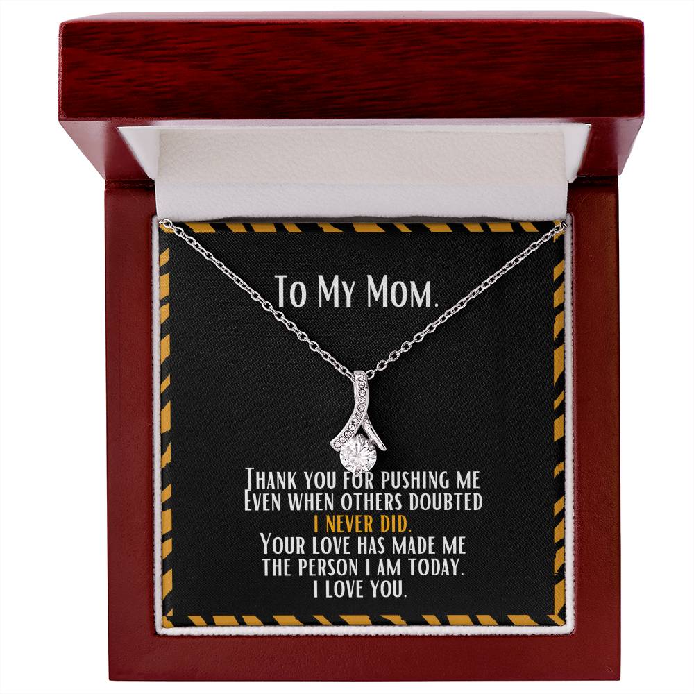 Ribbon pendant for the "Tiger Mom" | Gifts for Mom | Thank you for pushing me | Beautiful Jewelry, Positive messages