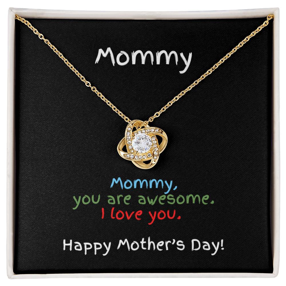 Love Knot Flower Pendant For Awesome Mommy | Great Mother's Day Gift | Also Available for Birthdays