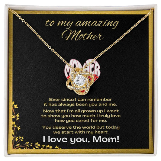 Love Knot Necklace for my Amazing Mother | From Daughter to Mom ShineOn Fulfillment