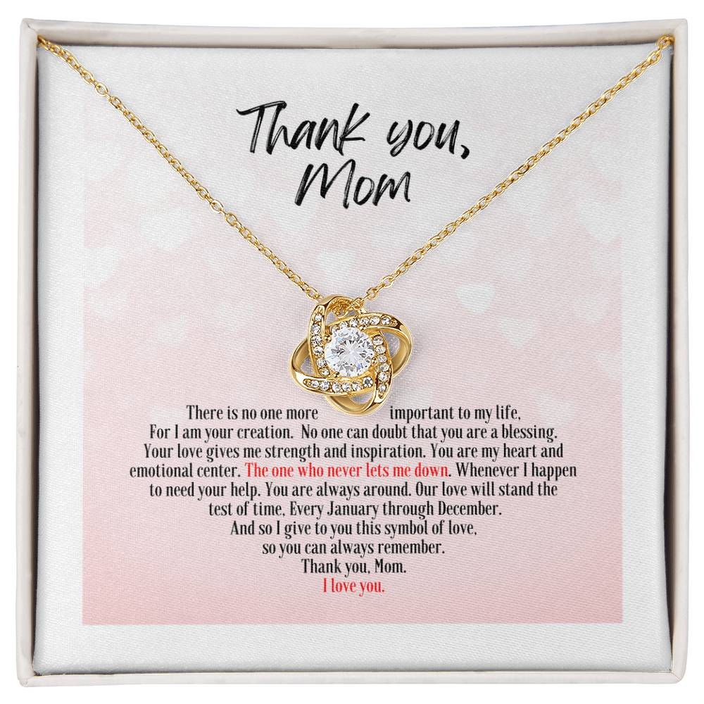 Thank you heart with Love Knot pendant | Gifts for Mom | Incredible Jewelry, Beautiful messages