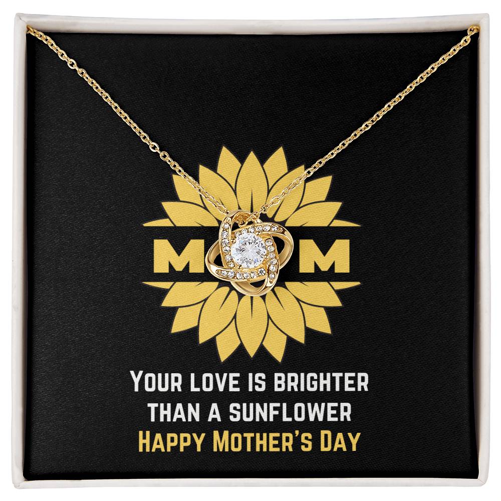 Brighter than a Sunflower Necklace for Mom | Jewelry with positive messages | Happy Mother's Day