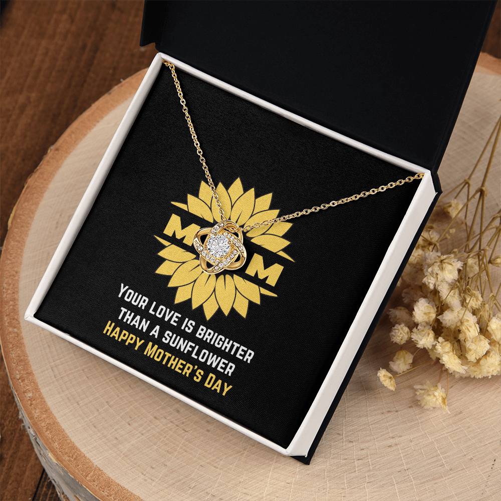 Brighter than a Sunflower Necklace for Mom | Jewelry with positive messages | Happy Mother's Day