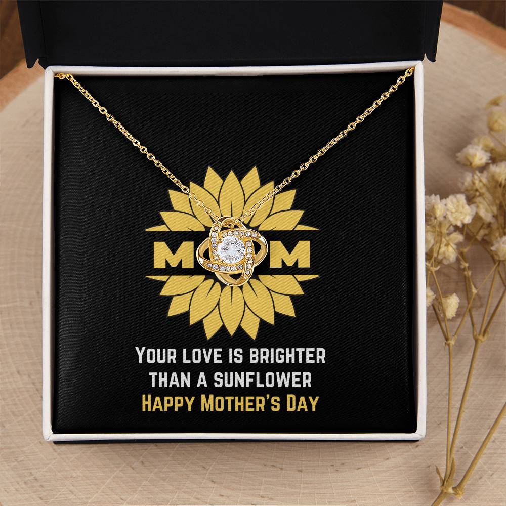 Brighter than a Sunflower Necklace for Mom | Jewelry with positive messages | Happy Mother's Day