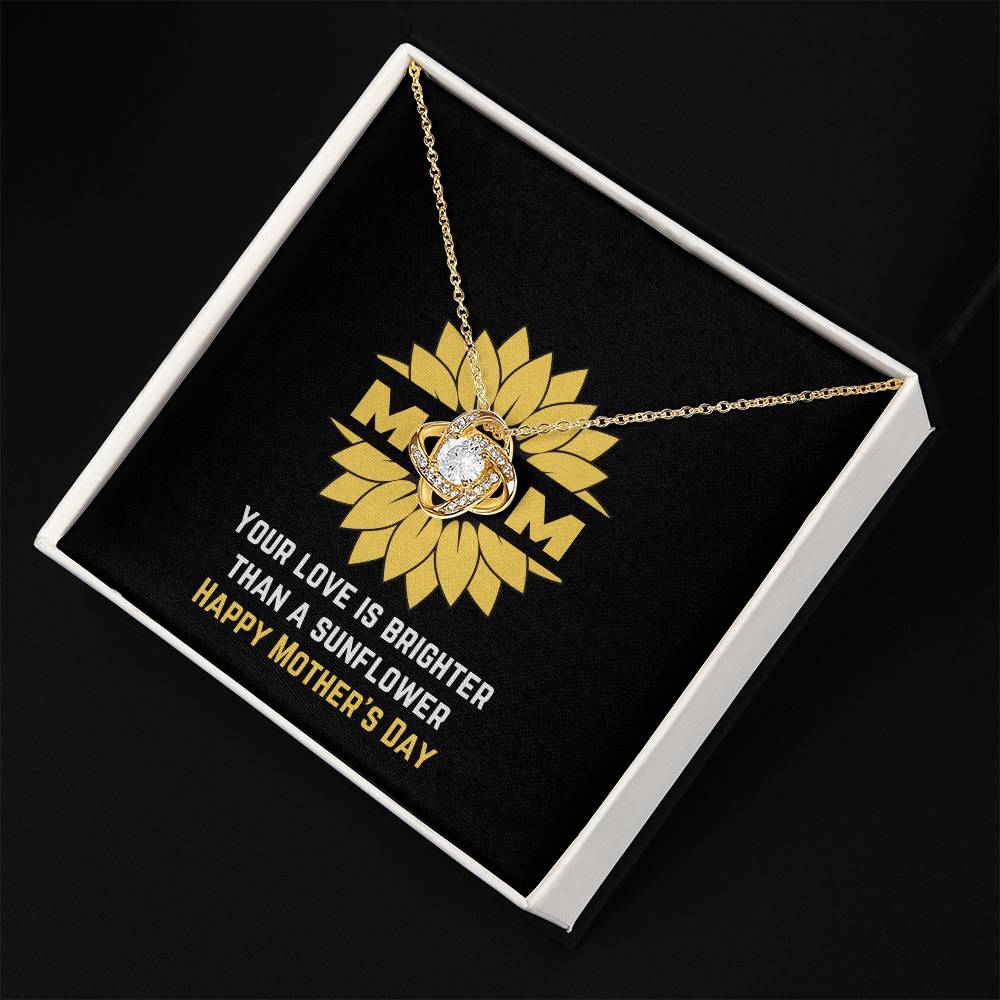 Brighter than a Sunflower Necklace for Mom | Jewelry with positive messages | Happy Mother's Day