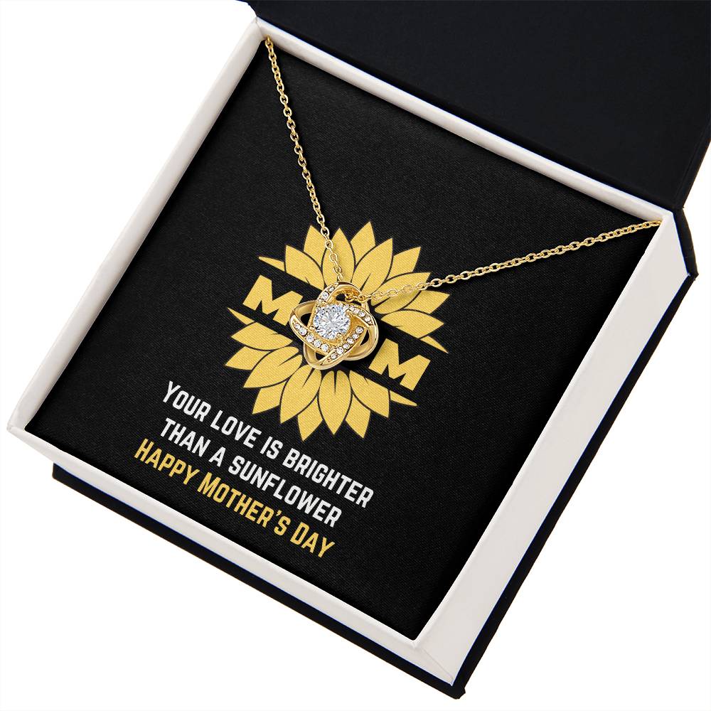 Brighter than a Sunflower Necklace for Mom | Jewelry with positive messages | Happy Mother's Day