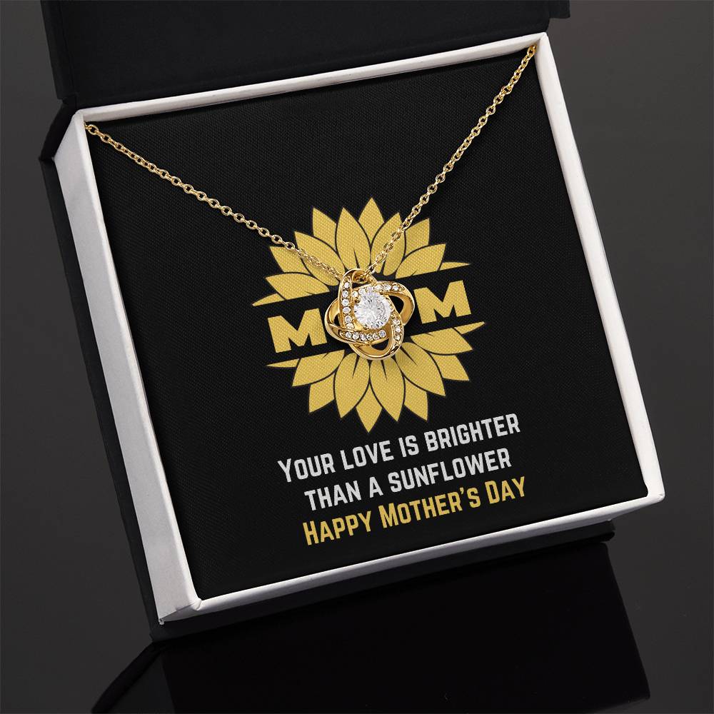 Brighter than a Sunflower Necklace for Mom | Jewelry with positive messages | Happy Mother's Day