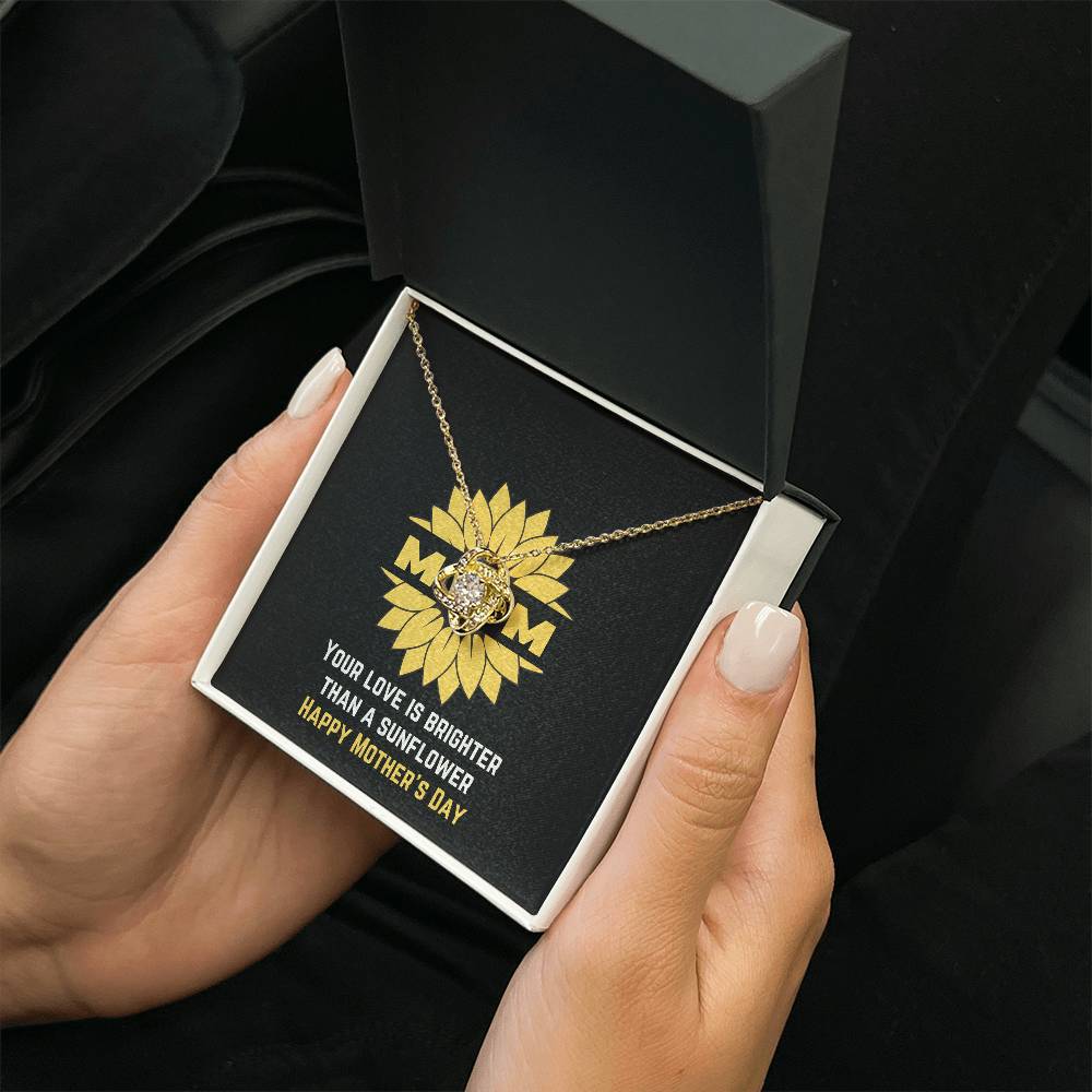Brighter than a Sunflower Necklace for Mom | Jewelry with positive messages | Happy Mother's Day