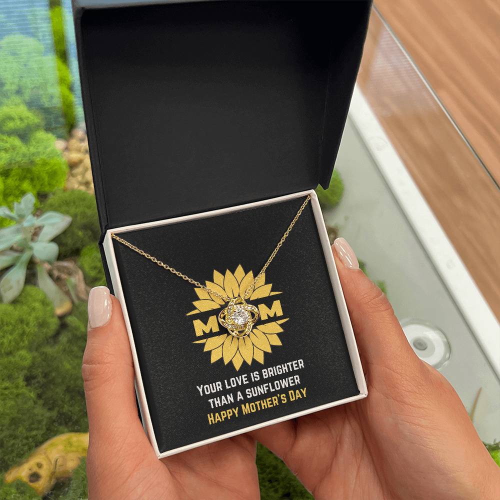 Brighter than a Sunflower Necklace for Mom | Jewelry with positive messages | Happy Mother's Day