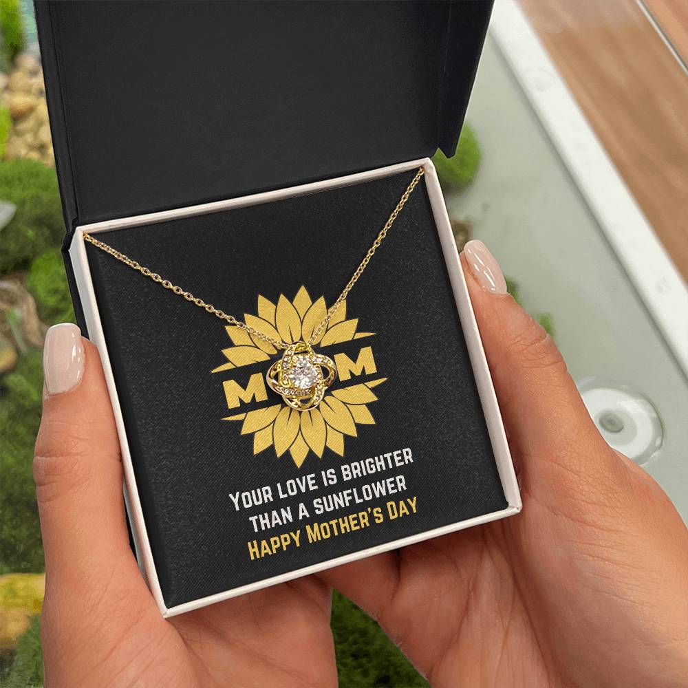 Brighter than a Sunflower Necklace for Mom | Jewelry with positive messages | Happy Mother's Day