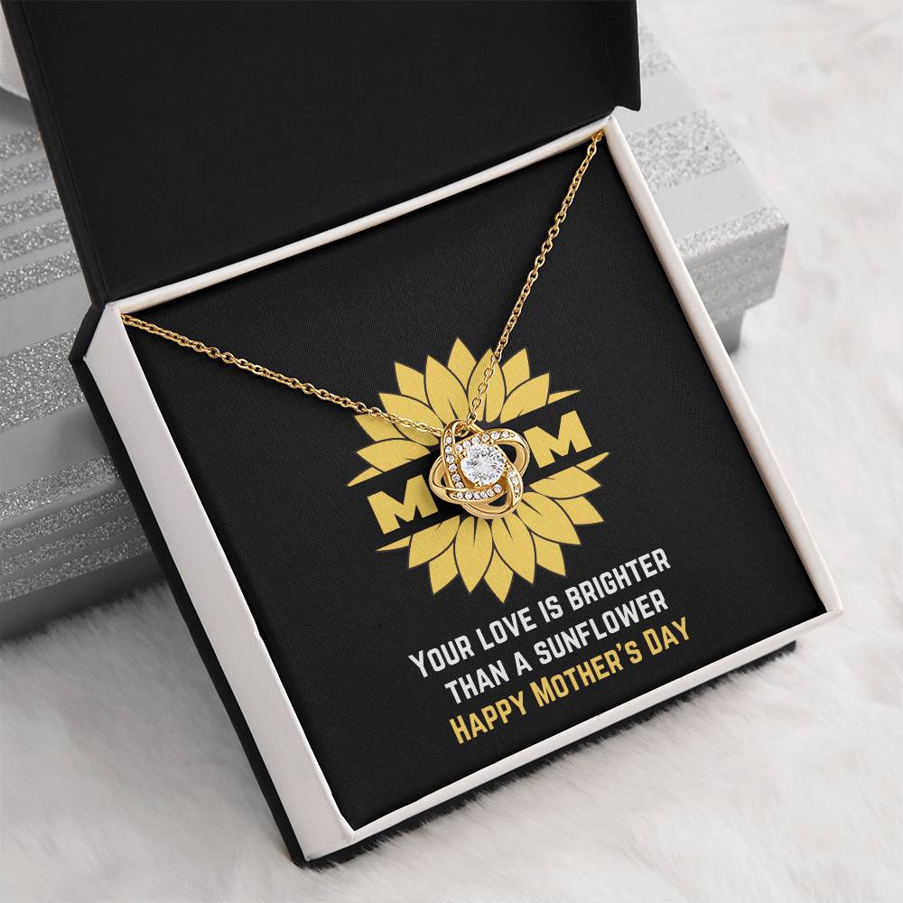 Brighter than a Sunflower Necklace for Mom | Jewelry with positive messages | Happy Mother's Day