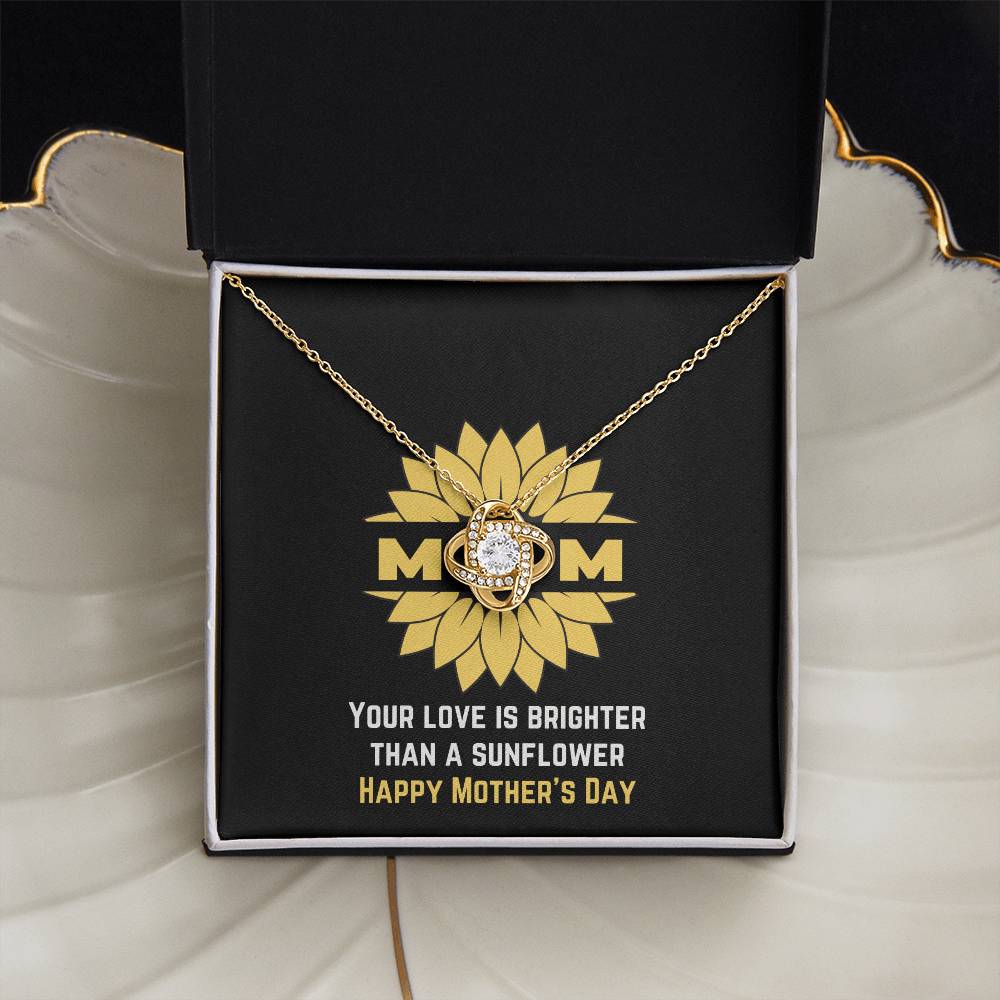 Brighter than a Sunflower Necklace for Mom | Jewelry with positive messages | Happy Mother's Day
