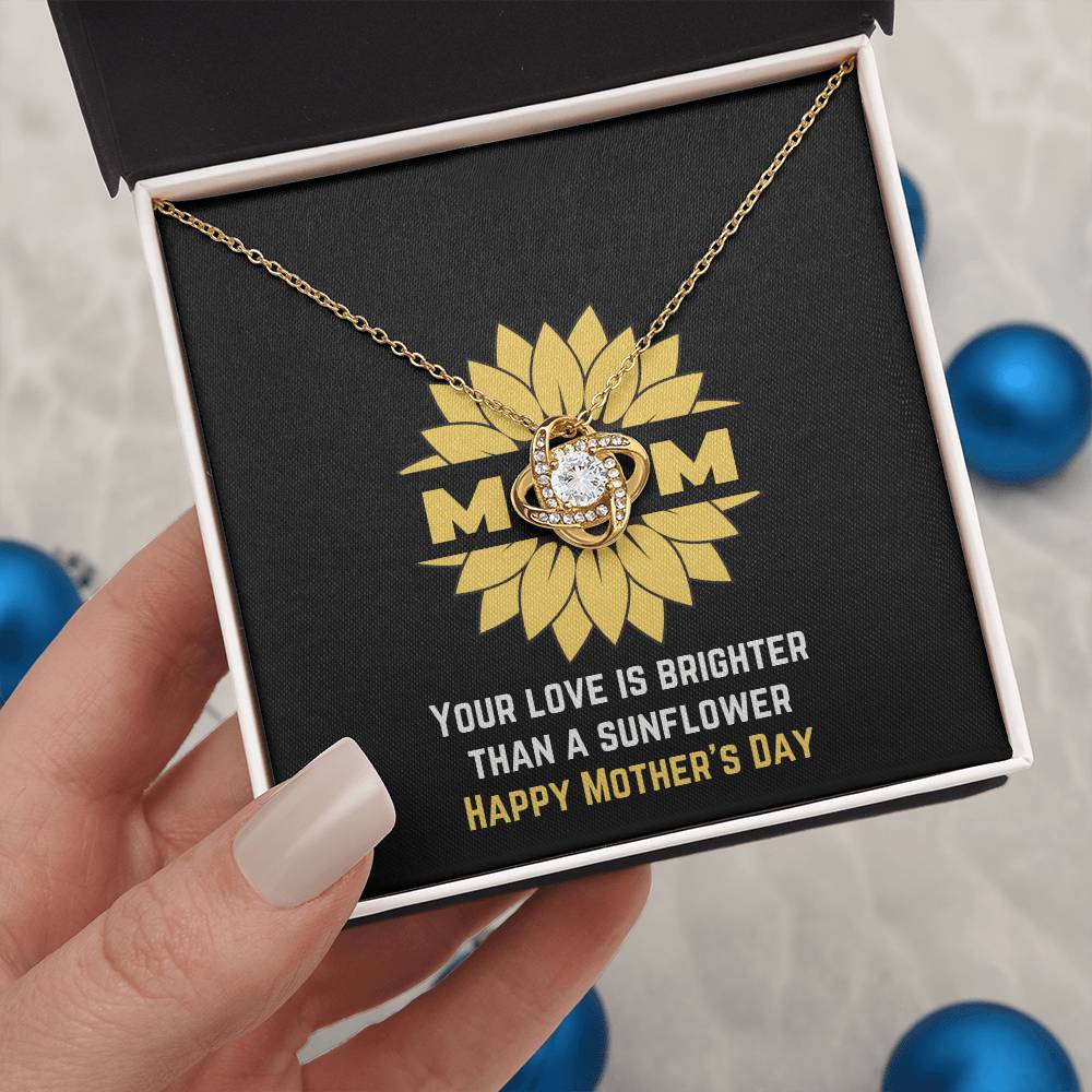 Brighter than a Sunflower Necklace for Mom | Jewelry with positive messages | Happy Mother's Day