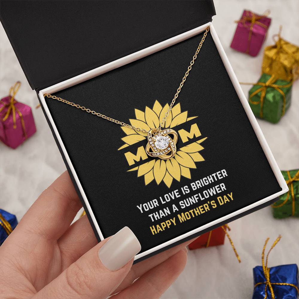 Brighter than a Sunflower Necklace for Mom | Jewelry with positive messages | Happy Mother's Day