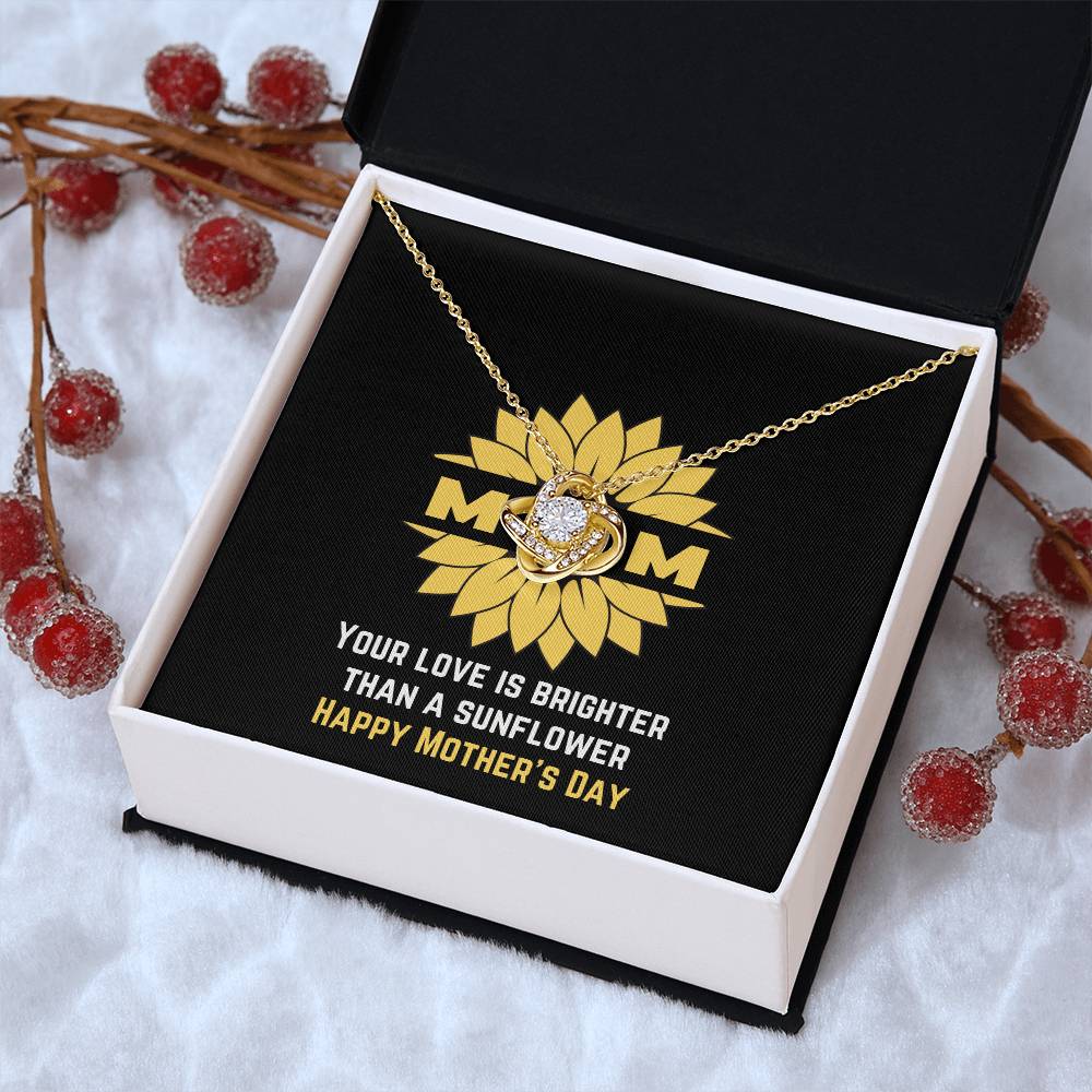 Brighter than a Sunflower Necklace for Mom | Jewelry with positive messages | Happy Mother's Day