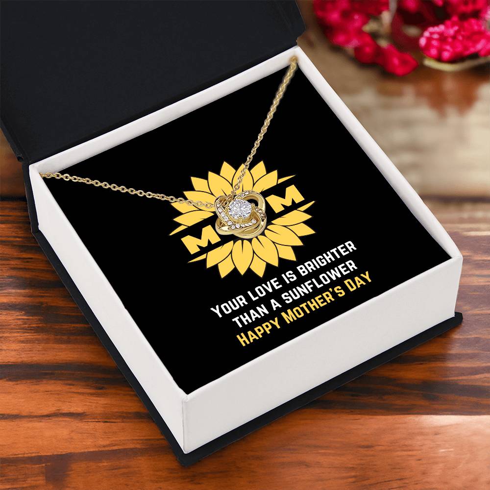 Brighter than a Sunflower Necklace for Mom | Jewelry with positive messages | Happy Mother's Day