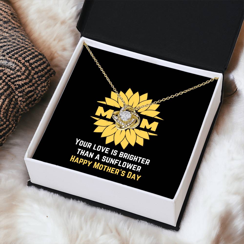 Brighter than a Sunflower Necklace for Mom | Jewelry with positive messages | Happy Mother's Day