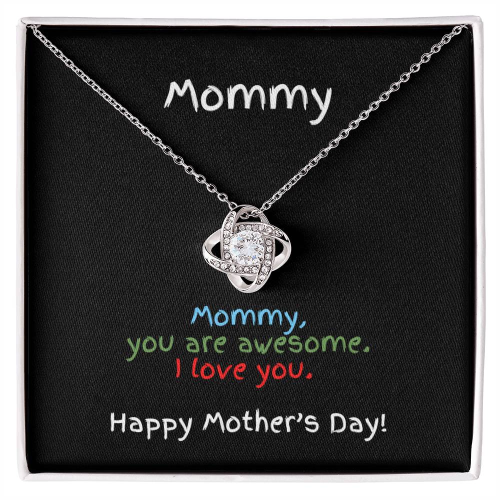 Love Knot Flower Pendant For Awesome Mommy | Great Mother's Day Gift | Also Available for Birthdays