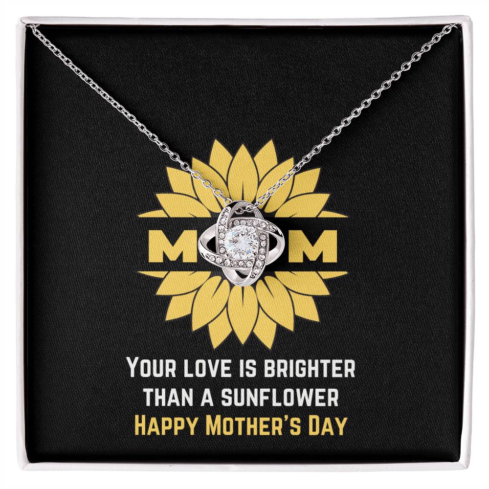 Brighter than a Sunflower Necklace for Mom | Jewelry with positive messages | Happy Mother's Day