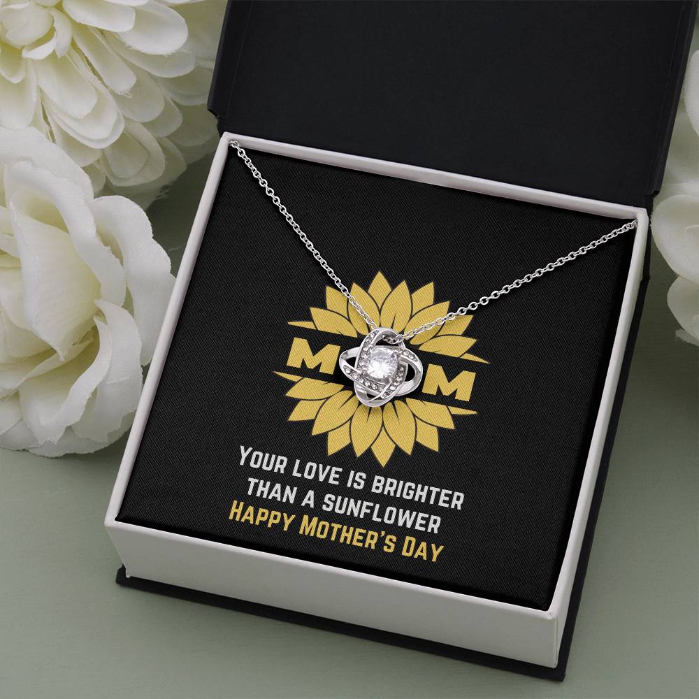 Brighter than a Sunflower Necklace for Mom | Jewelry with positive messages | Happy Mother's Day