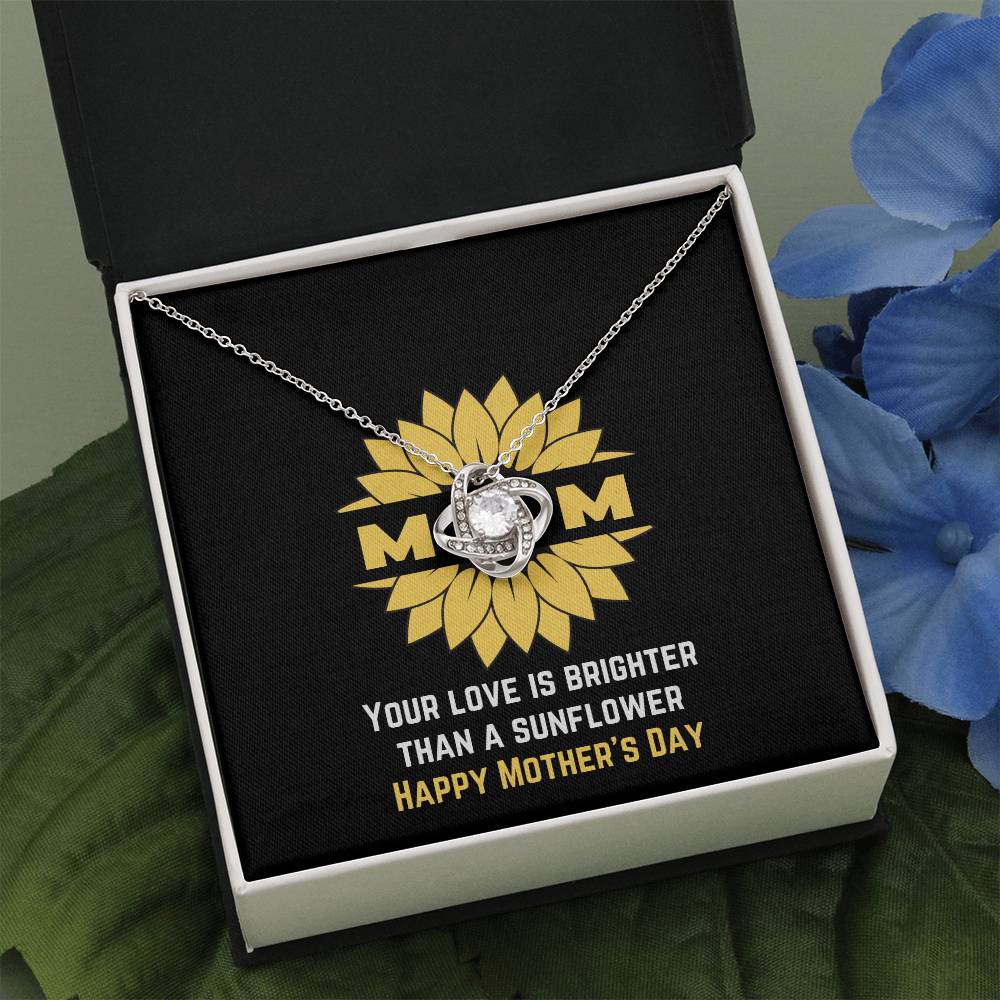 Brighter than a Sunflower Necklace for Mom | Jewelry with positive messages | Happy Mother's Day