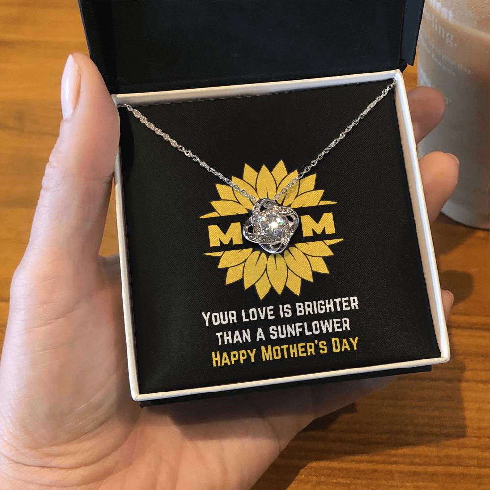 Brighter than a Sunflower Necklace for Mom | Jewelry with positive messages | Happy Mother's Day