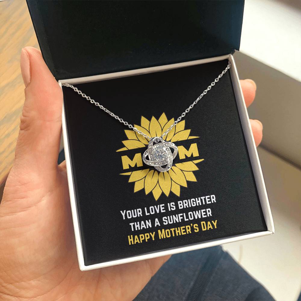 Brighter than a Sunflower Necklace for Mom | Jewelry with positive messages | Happy Mother's Day