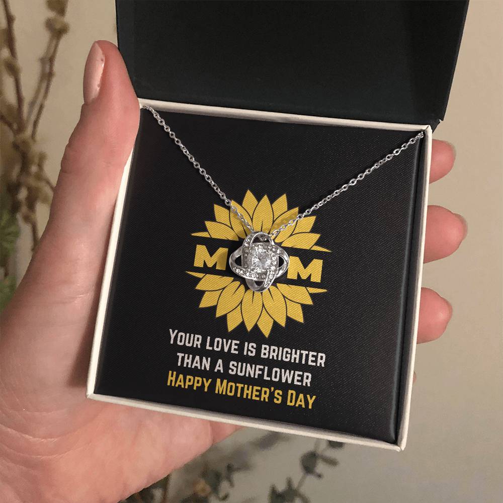 Brighter than a Sunflower Necklace for Mom | Jewelry with positive messages | Happy Mother's Day
