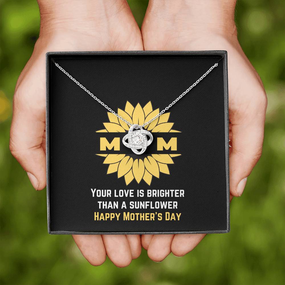 Brighter than a Sunflower Necklace for Mom | Jewelry with positive messages | Happy Mother's Day