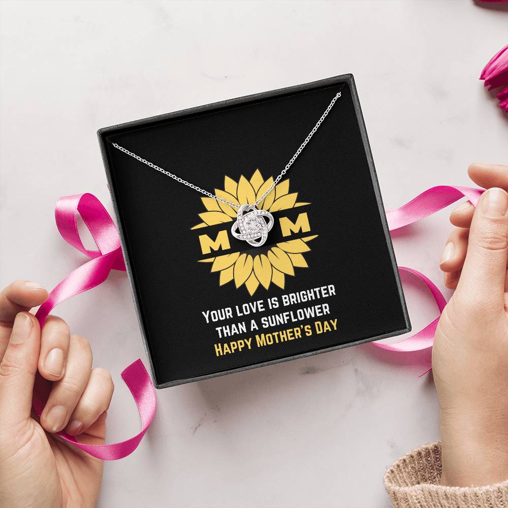 Brighter than a Sunflower Necklace for Mom | Jewelry with positive messages | Happy Mother's Day