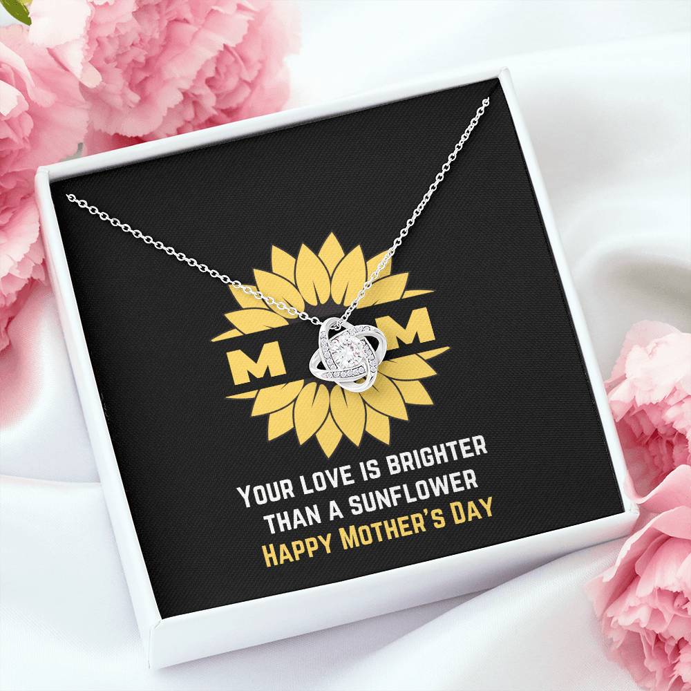 Brighter than a Sunflower Necklace for Mom | Jewelry with positive messages | Happy Mother's Day