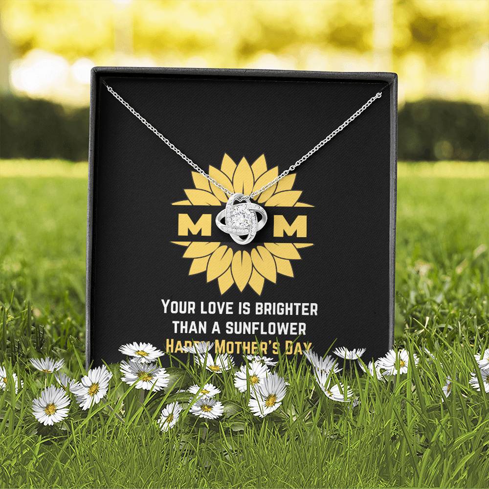 Brighter than a Sunflower Necklace for Mom | Jewelry with positive messages | Happy Mother's Day