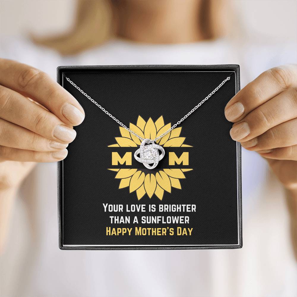 Brighter than a Sunflower Necklace for Mom | Jewelry with positive messages | Happy Mother's Day