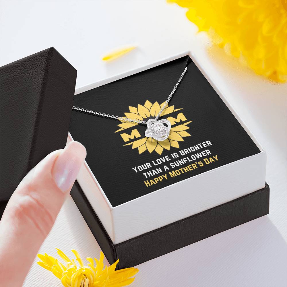 Brighter than a Sunflower Necklace for Mom | Jewelry with positive messages | Happy Mother's Day