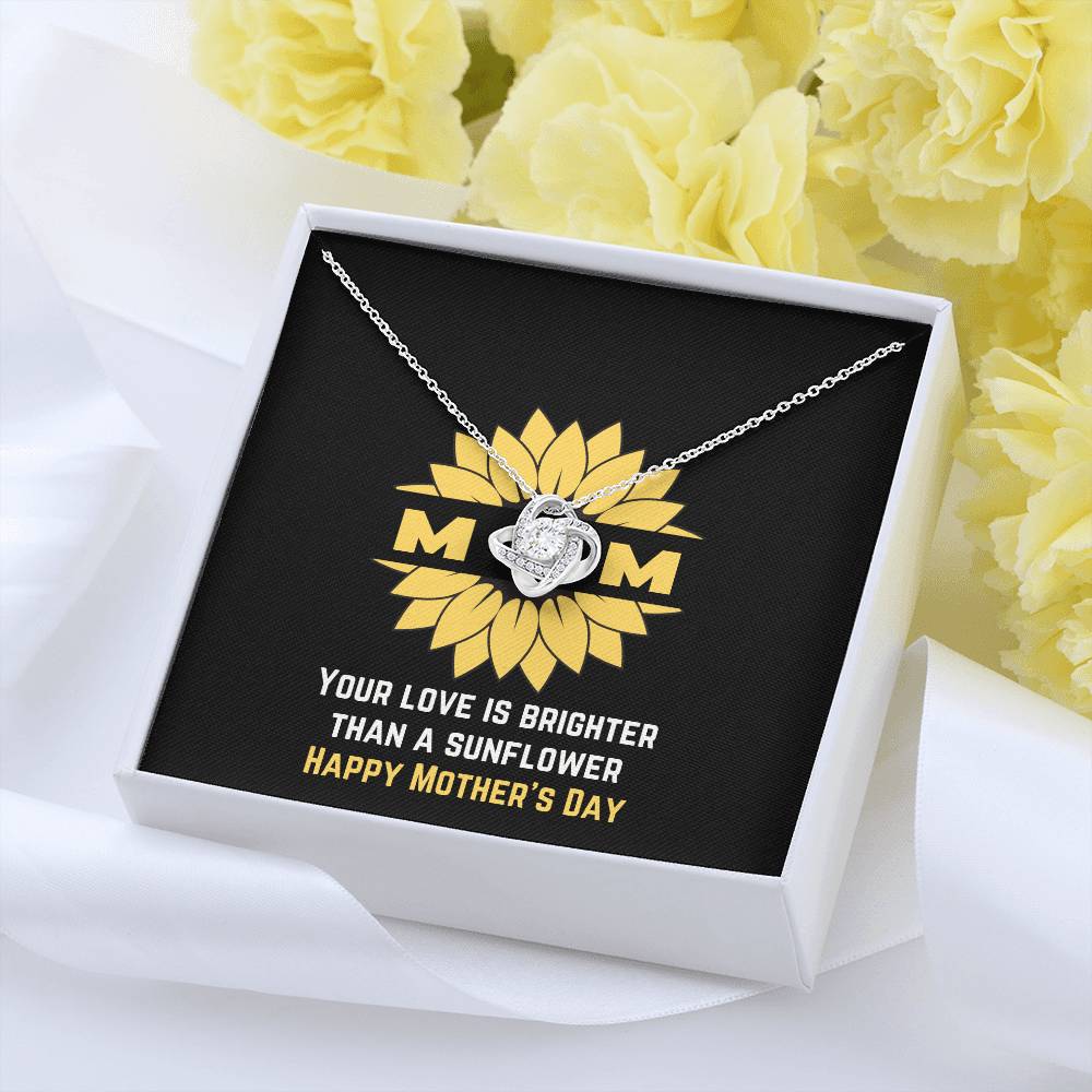 Brighter than a Sunflower Necklace for Mom | Jewelry with positive messages | Happy Mother's Day