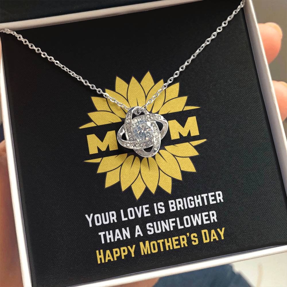 Brighter than a Sunflower Necklace for Mom | Jewelry with positive messages | Happy Mother's Day
